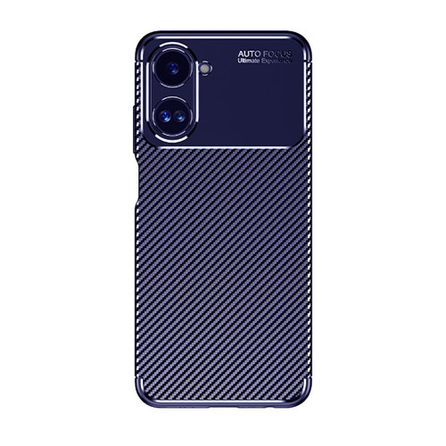 Realme 10 4G Kılıf Karbon Görünümlü Silikon Kamera Korumalı Üstün Koruma