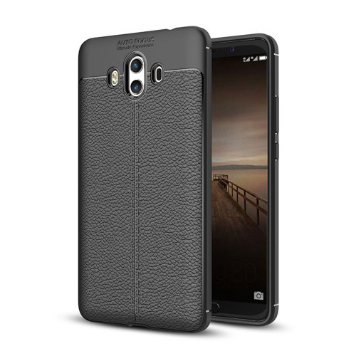 Huawei Mate 10 Kılıf Deri Görünümlü Silikon Kamera Korumalı Üstün Koruma