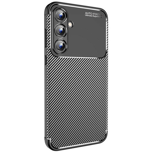 Galaxy A35 Kılıf Karbon Görünümlü Silikon Kamera Korumalı Üstün Koruma