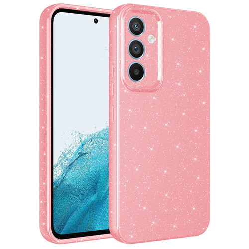 Galaxy A54 Kılıf Kamera Korumalı Simli Silikon Üstün Koruma