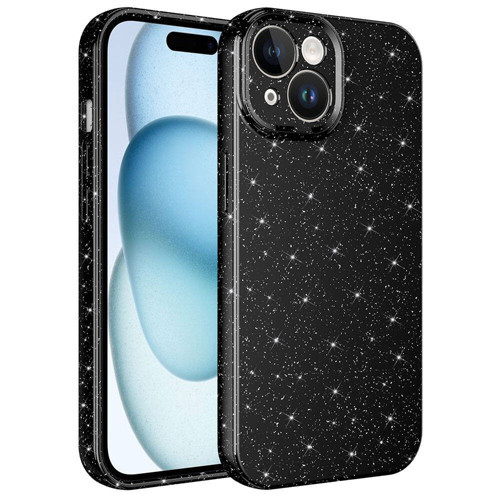 iPhone 15 Plus Kılıf Kamera Korumalı Simli Silikon Üstün Koruma