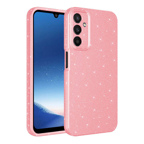 Galaxy A15 Kılıf Kamera Korumalı Simli Silikon Üstün Koruma