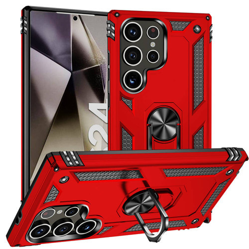 Galaxy S24 Ultra Kılıf Kamera Koruyucu Manyetik Standlı Tank Koruma