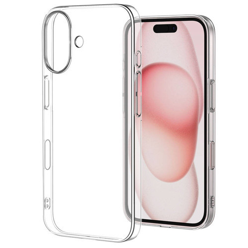 iPhone 16 Plus Kılıf Sararmaz Ultra İnce Sert Mika Kamera Yükseltili