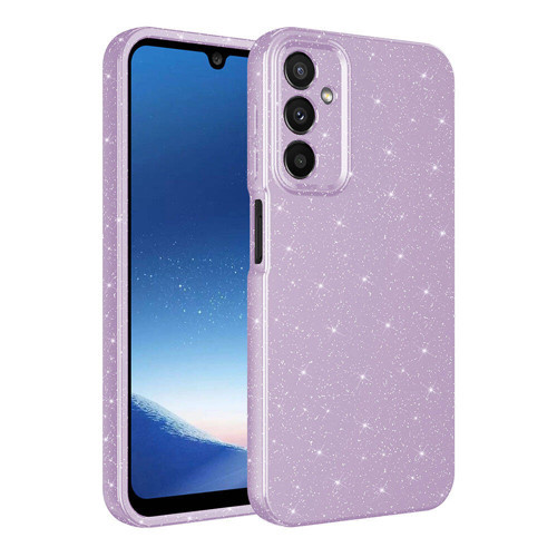Galaxy A15 Kılıf Kamera Korumalı Simli Silikon Üstün Koruma