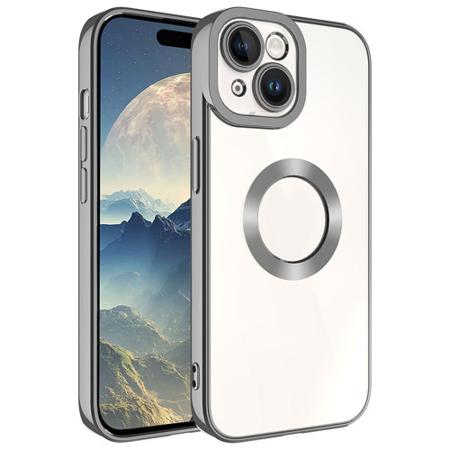 iPhone 15 Kılıf Kamera Lens Korumalı Logo Gösteren İnce Hafif