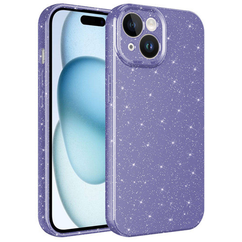 iPhone 15 Plus Kılıf Kamera Korumalı Simli Silikon Üstün Koruma