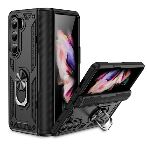 Galaxy Z Fold 5 Kılıf Kamera Koruyucu Manyetik Standlı Tank Koruma