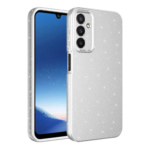 Galaxy A15 Kılıf Kamera Korumalı Simli Silikon Üstün Koruma