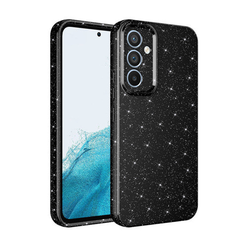 Galaxy S24 Plus Kılıf Kamera Korumalı Simli Silikon Üstün Koruma