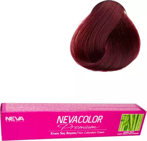 Nevacolor Tüp Boya  4.65 Akaju Kızıl Kestane x 3 Adet + Sıvı Oksidan 3 Adet