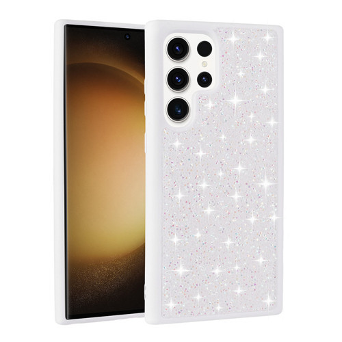 Galaxy S22 Ultra Kılıf Simli Pırlanta Taşlı Kamera Yükseltili Silikon