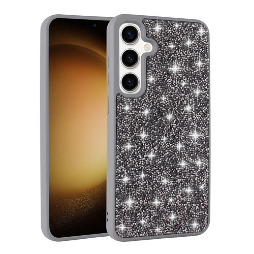Galaxy S25 Plus Kılıf Simli Pırlanta Taşlı Kamera Yükseltili Silikon