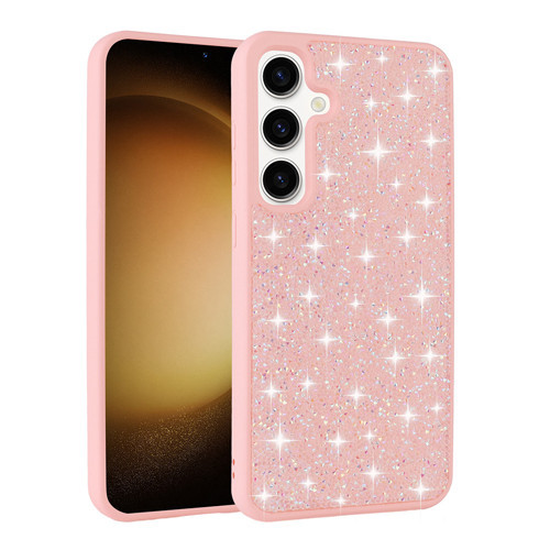 Galaxy S25 Plus Kılıf Simli Pırlanta Taşlı Kamera Yükseltili Silikon