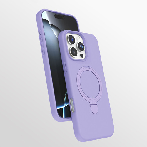 iPhone 16 Pro Kılıf 360 Derece Döner Standlı MagSafe Kamera Lens Korumalı Silikon