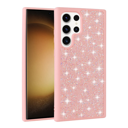 Galaxy S22 Ultra Kılıf Simli Pırlanta Taşlı Kamera Yükseltili Silikon