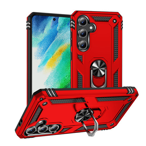 Galaxy S24 FE Kılıf Kamera Koruyucu Manyetik Standlı Tank Koruma