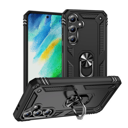 Galaxy S24 FE Kılıf Kamera Koruyucu Manyetik Standlı Tank Koruma