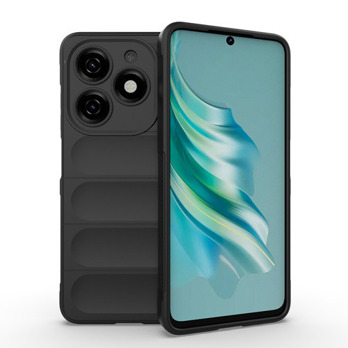 Tecno Spark 20C Kılıf Kamera Korumalı Esnek Silikon Parmak Şeritli