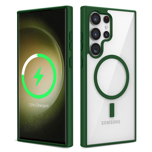 Galaxy S22 Ultra Kılıf Kenarlar İnce Arka Kısım MagSafe Kamera Yükseltili Silikon