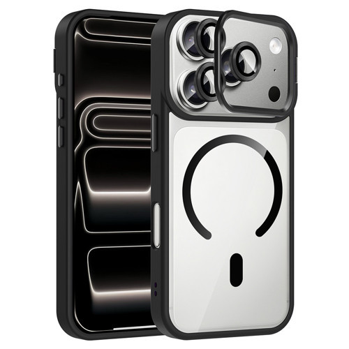 iPhone 17 Pro Max Kılıf Kamera Standlı MagSafe Destekli Şeffaf Arka Yüz Silikon
