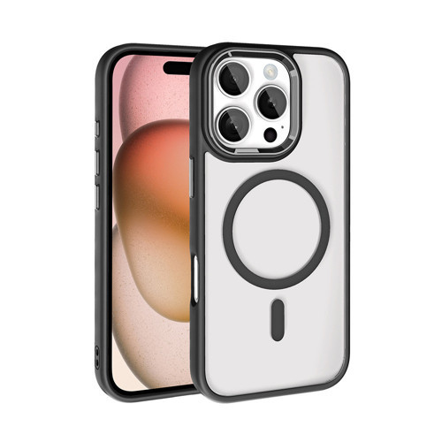 iPhone 16 Pro Max Kılıf MagSafe Şeffaf Arka Yüz Kamera Yükseltili Silikon