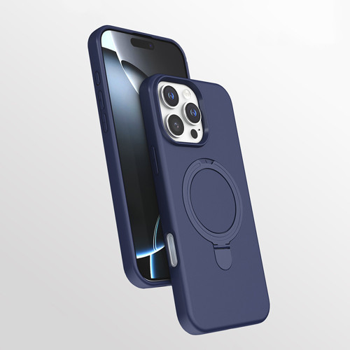 iPhone 16 Pro Kılıf 360 Derece Döner Standlı MagSafe Kamera Lens Korumalı Silikon