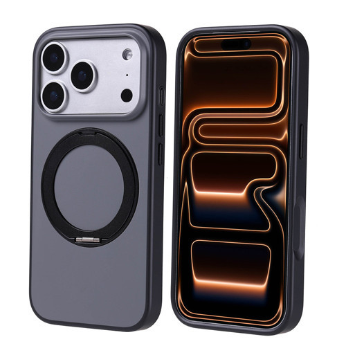 iPhone 17 Pro Kılıf 360 Derece Döner Standlı MagSafe Kamera Yükseltili Silikon