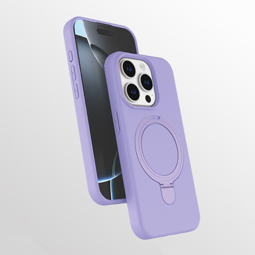 iPhone 14 Pro Kılıf 360 Derece Döner Standlı MagSafe Kamera Lens Korumalı Silikon