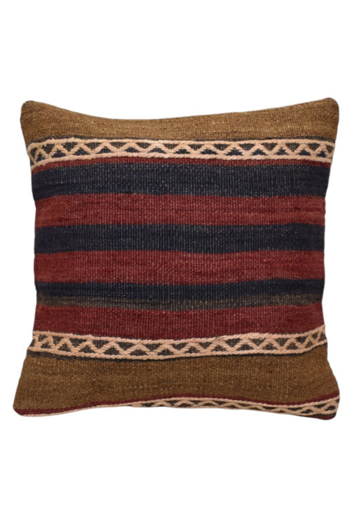 El Dokuma Dekoratif Kilim Kırlent Yastık Kılıfı 1222 - Yeni - Çok Renkli