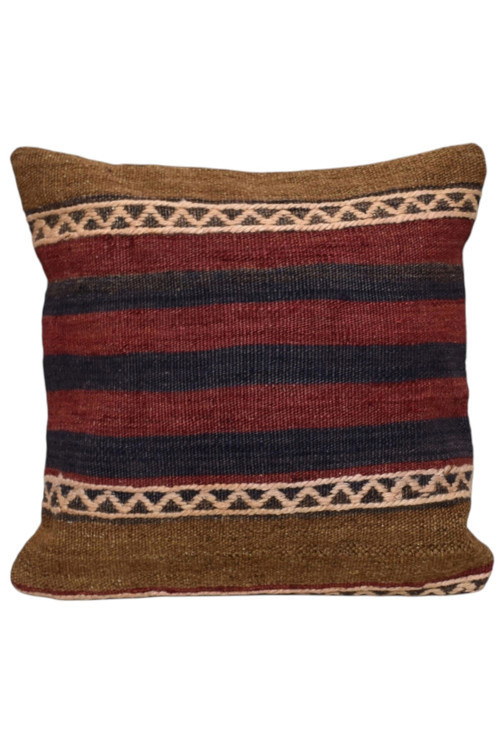 El Dokuma Dekoratif Kilim Kırlent Yastık Kılıfı 1175 - Yeni - Çok Renkli