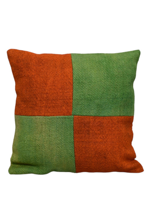 El Dokuma Patchwork Kırkyama Kilim Kırlent Yastık Kılıfı 1145 - Yeni - Çok Renkli
