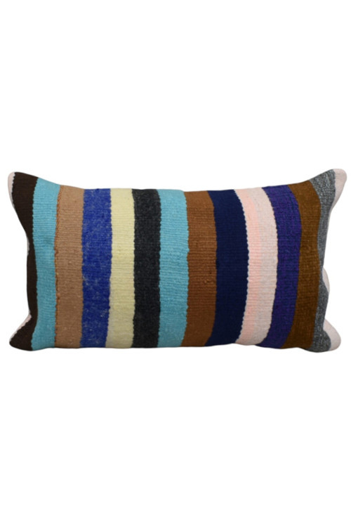 El Dokuma Dekoratif Lumbar Kilim Kırlent Yastık Kılıfı 1021 - Yeni - Çok Renkli