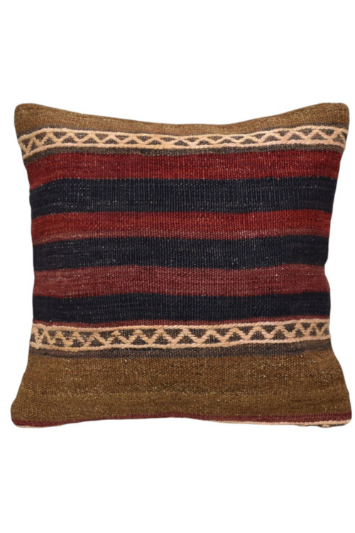 El Dokuma Dekoratif Kilim Kırlent Yastık Kılıfı 1189 - Yeni - Çok Renkli