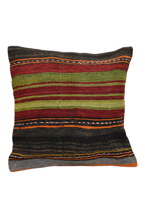 El Dokuma Kilim Kırlent Yastık Kılıfı 1470 - Yeni - Çok Renkli