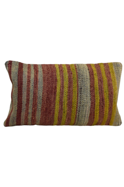 El Dokuma Dekoratif Lumbar Kilim Kırlent Yastık Kılıfı 1006 - Yeni - Çok Renkli