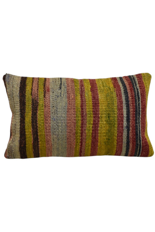 El Dokuma Dekoratif Lumbar Kilim Kırlent Yastık Kılıfı 1020 - Yeni - Çok Renkli
