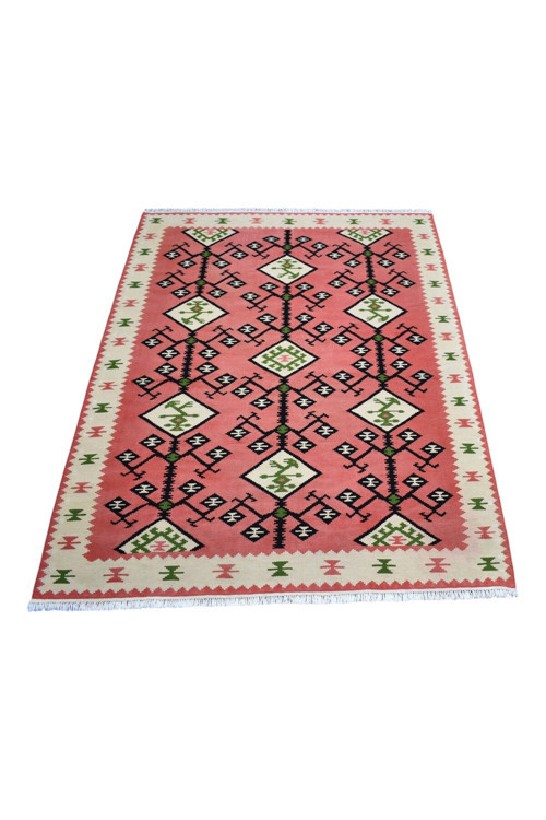 El Dokuma Şarköy Yün Kilim 1600 - Yeni - Çok Renkli