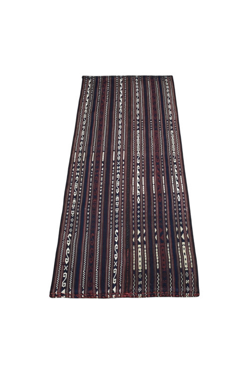 El Dokuma Şavak Yün Kilim 1641 - Antika - Çok Renkli