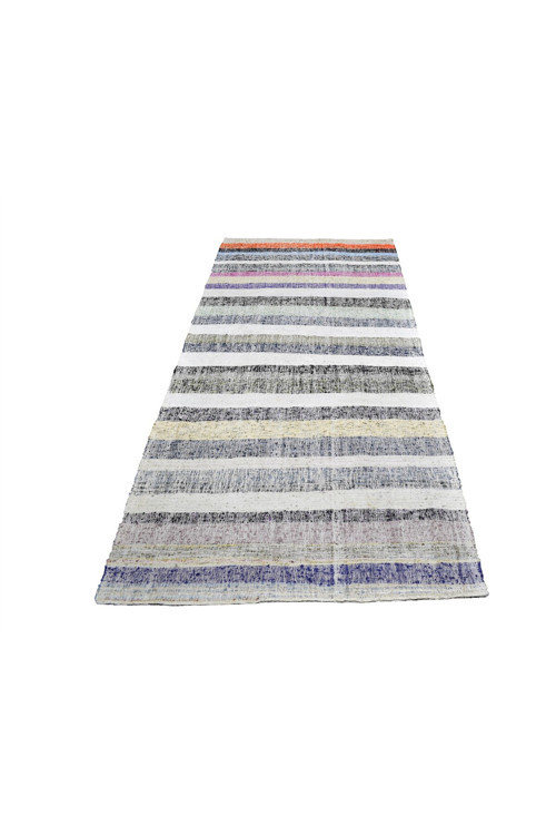 El Dokuma Görkemli Bukleli Pamuklu Kilim 7058