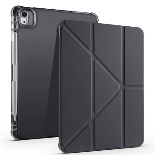 iPad Air 11 2025 M3 Kılıf Tri Folding Kalem Bölmeli Standlı Kılıf - Siyah