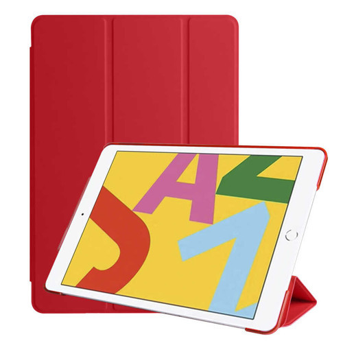 iPad 10.2 2021 (9.Nesil) Smart Cover Standlı 1-1 Kılıf - Kırmızı