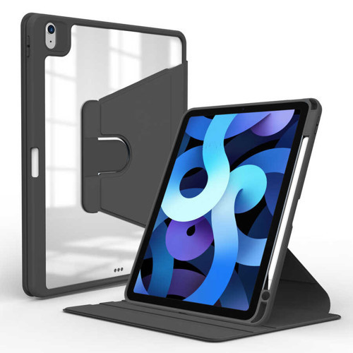 iPad 11.Nesil 2025 Kılıf Nayn Dönebilen Standlı Kılıf - Siyah