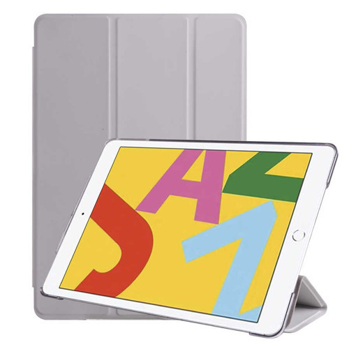 iPad 10.2 2021 (9.Nesil) Smart Cover Standlı 1-1 Kılıf - Gri