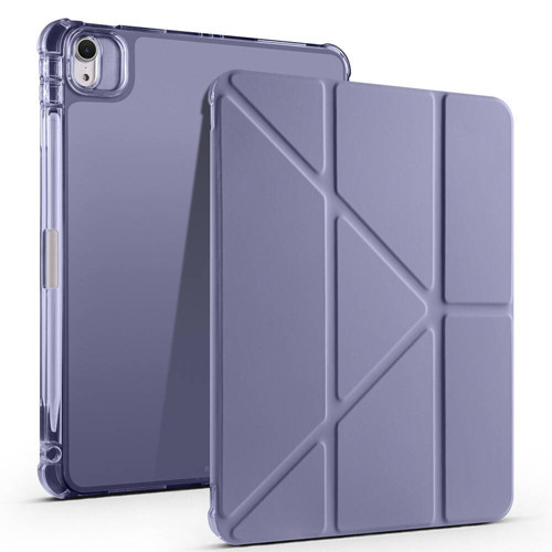 iPad Air 11 2025 M3 Kılıf Tri Folding Kalem Bölmeli Standlı Kılıf - Mor