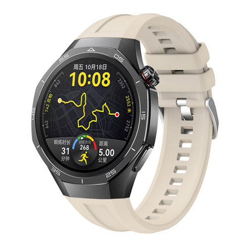 Huawei Watch GT 5 Pro 46mm KRD-130 Silikon Kordon Strap Kayış - Starlight