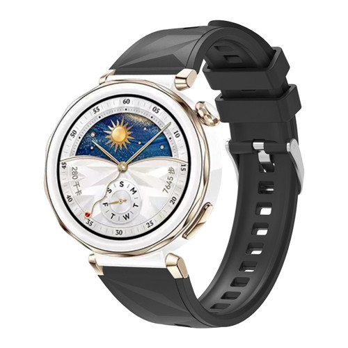 Huawei Watch GT 5 Pro 42mm KRD-129 Silikon Kordon Strap Kayış - Siyah