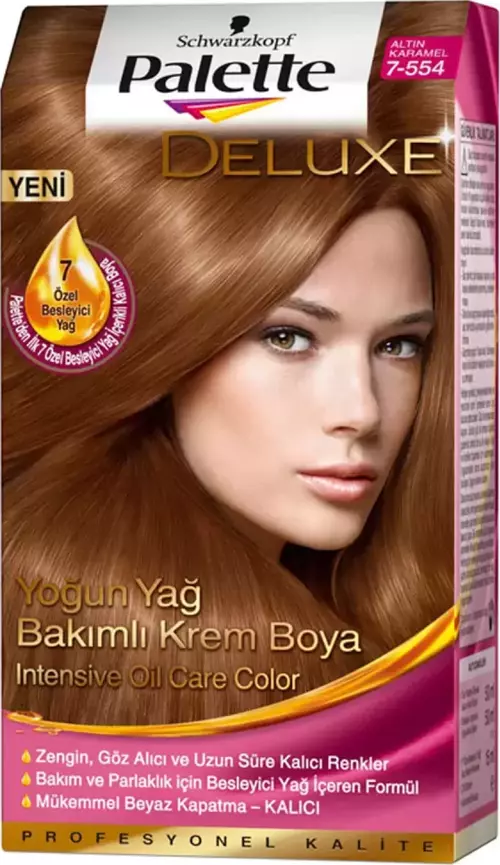 Saç Boyası 7-554 Altın Karamel x 4 Adet