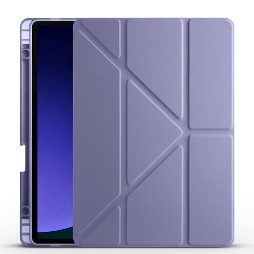 Galaxy Tab S10 Lite Kılıf Tri Folding Kalem Bölmeli Standlı Kılıf - Mor