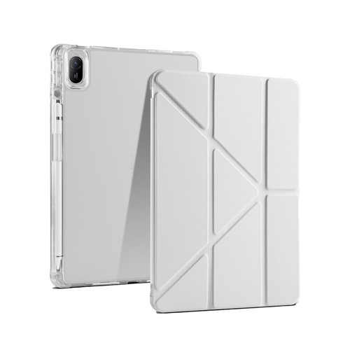 Huawei Matepad SE 11 Kılıf Tri Folding Kalem Bölmeli Standlı Kılıf - Gri